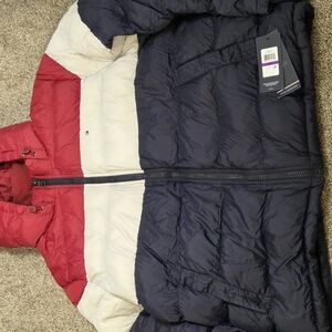 Tommy Hilfiger Kids Colorblock Puffer Jacket - Red, White, and Blue
